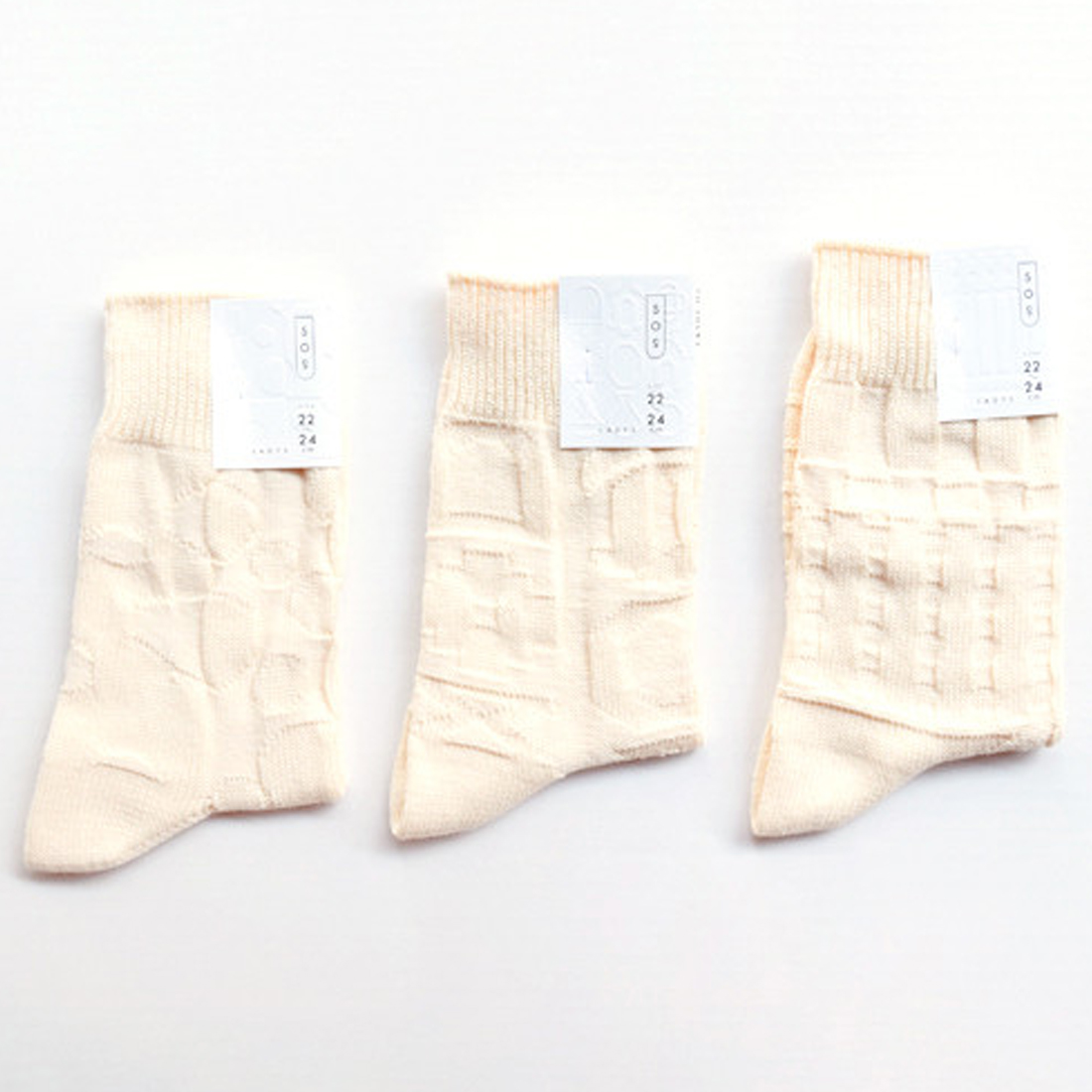 凸凹socks（WHITE）