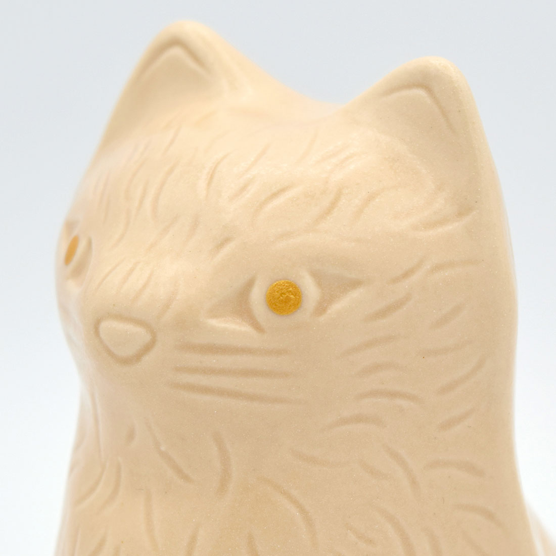 Cat pottery object／猫のオブジェ_ベージュ