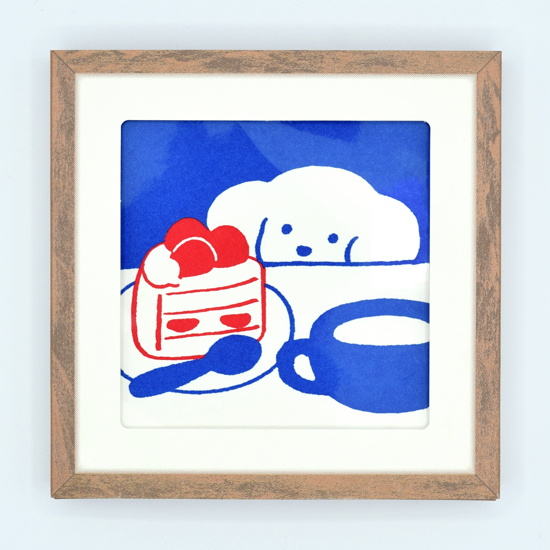 活版アート「ショートケーキ」