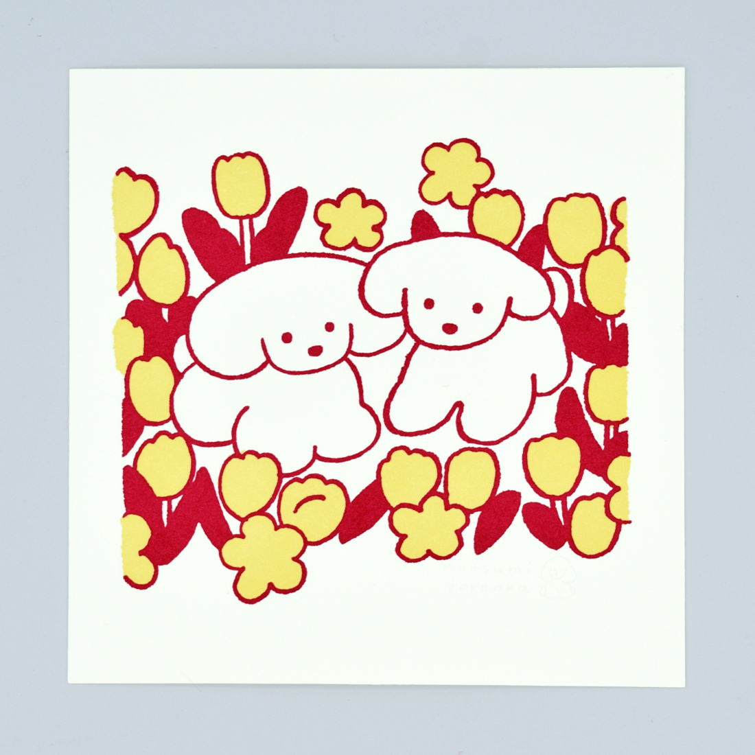 活版アート「フラワー（レッド）」