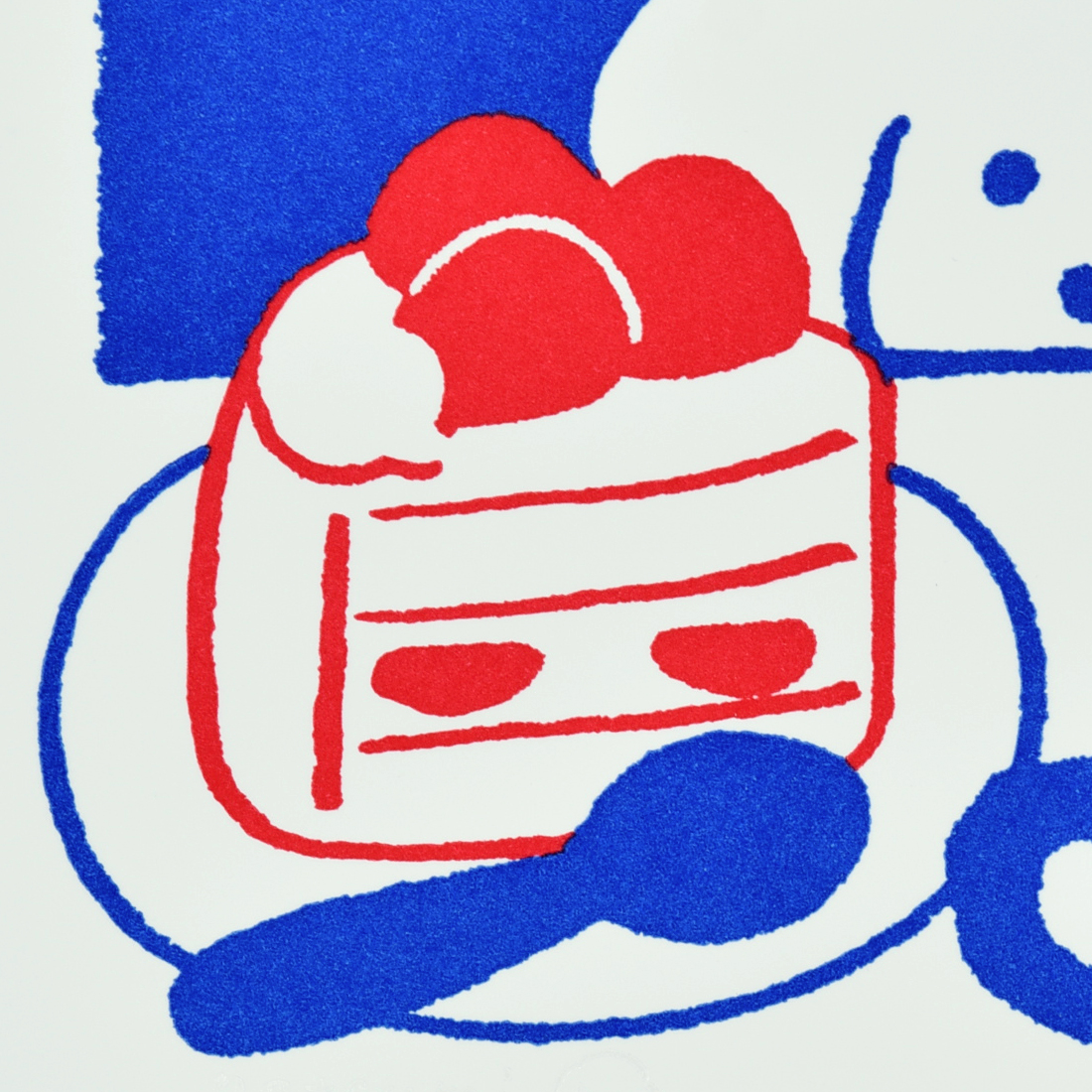 活版アート「ショートケーキ」