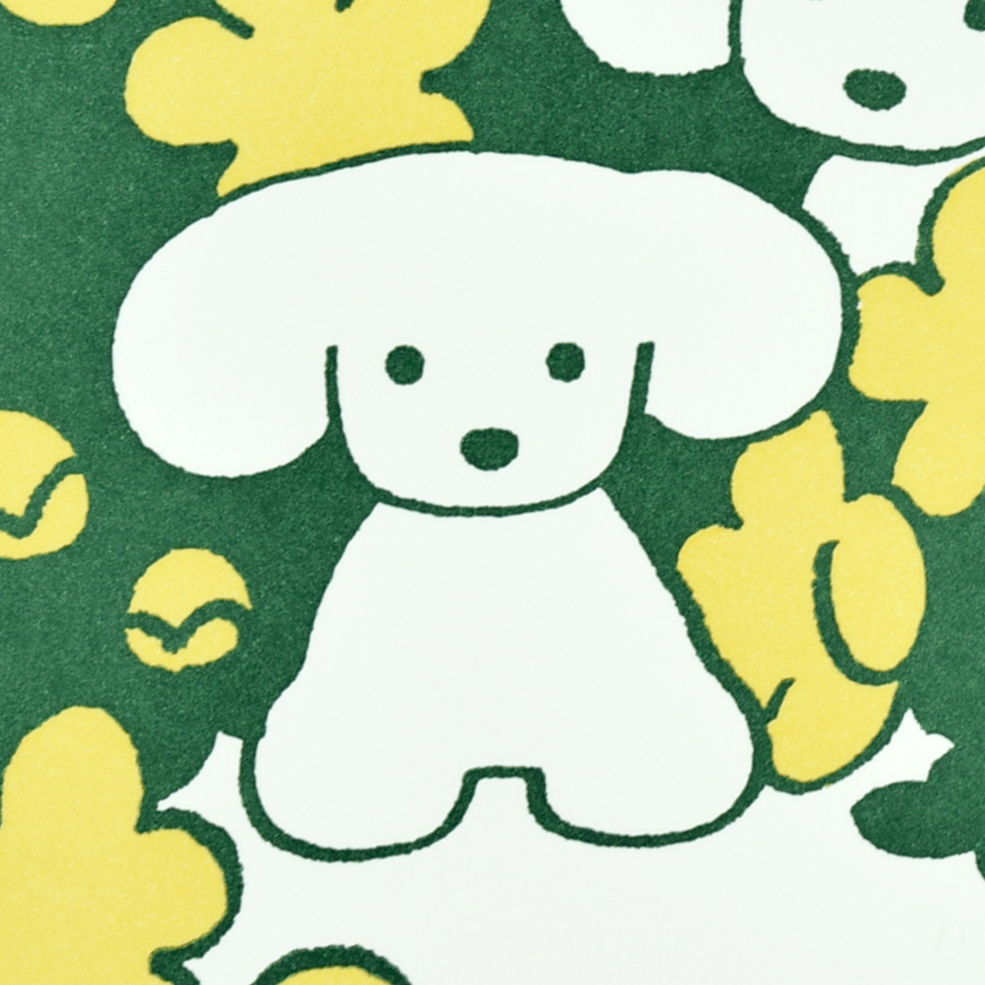 活版アート「フラワー(グリーン)」