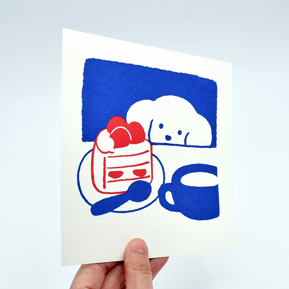 活版アート「ショートケーキ」