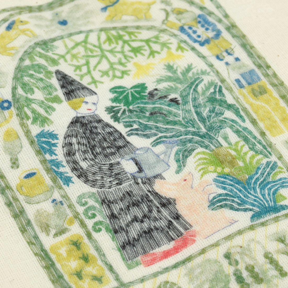 巾着バッグ「GREENERY」