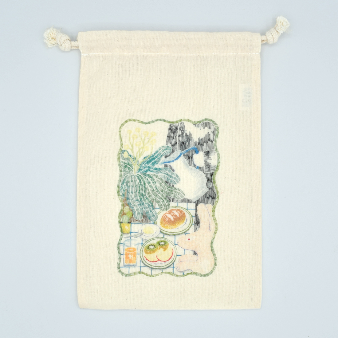 巾着バッグ「朝ごはん」