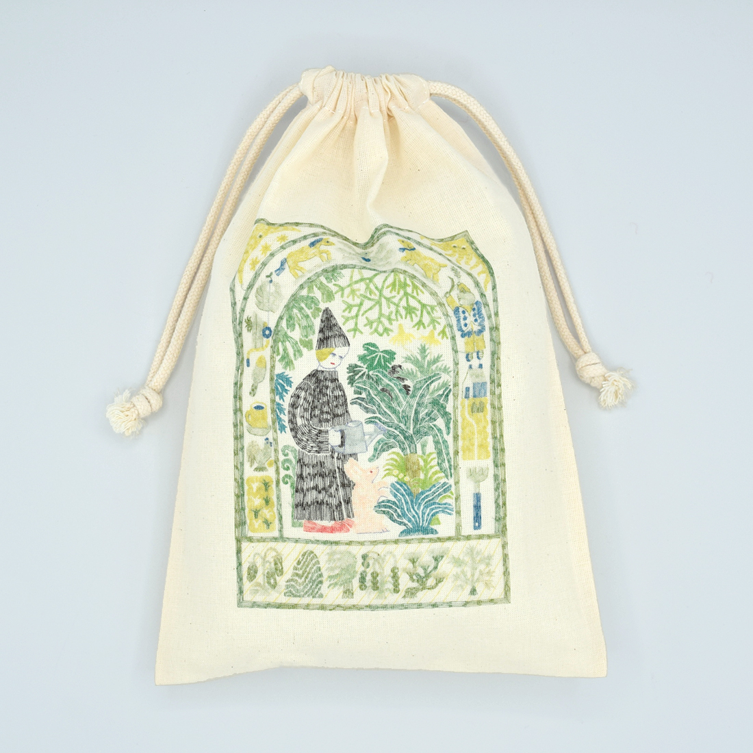 巾着バッグ「GREENERY」