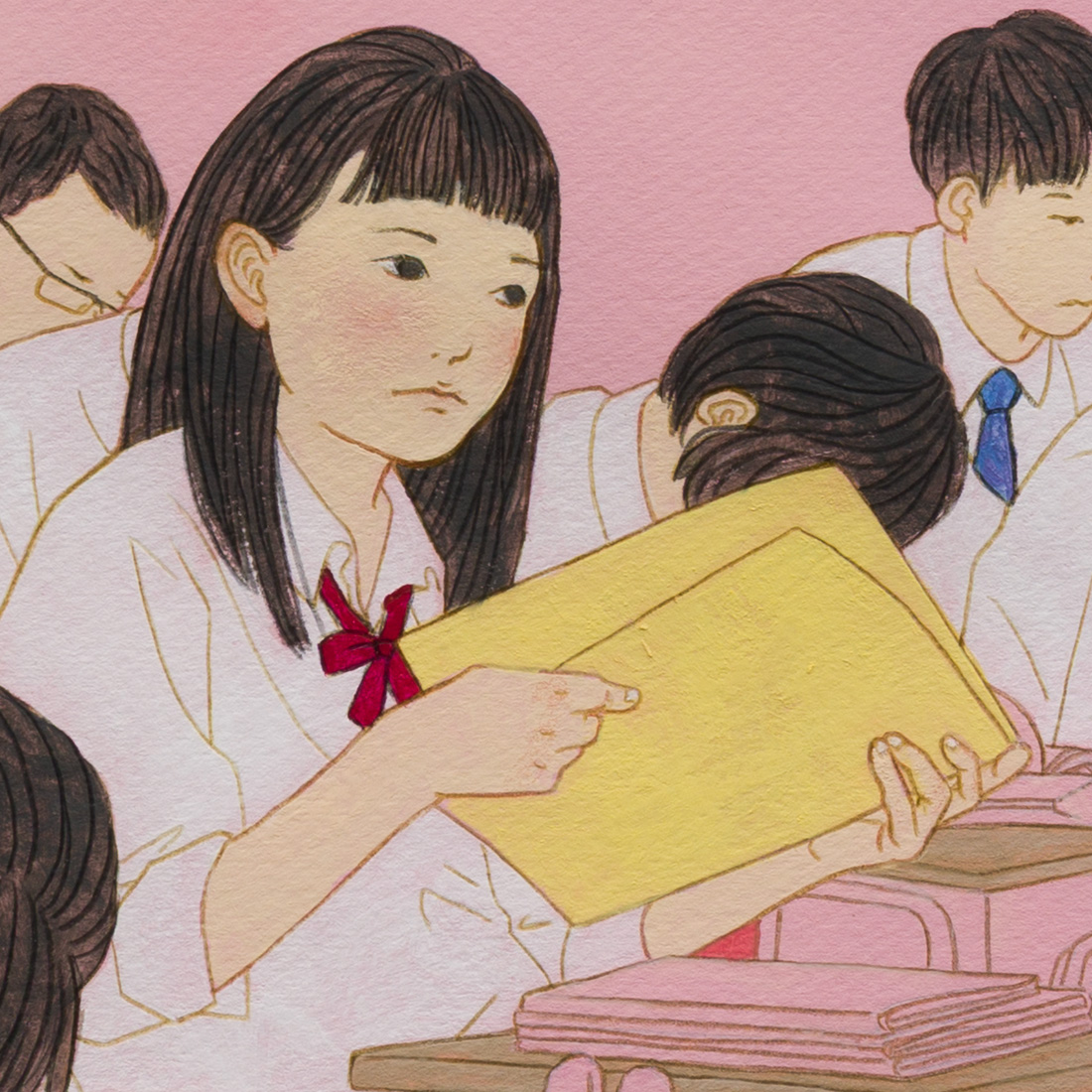 作品「教室にて」