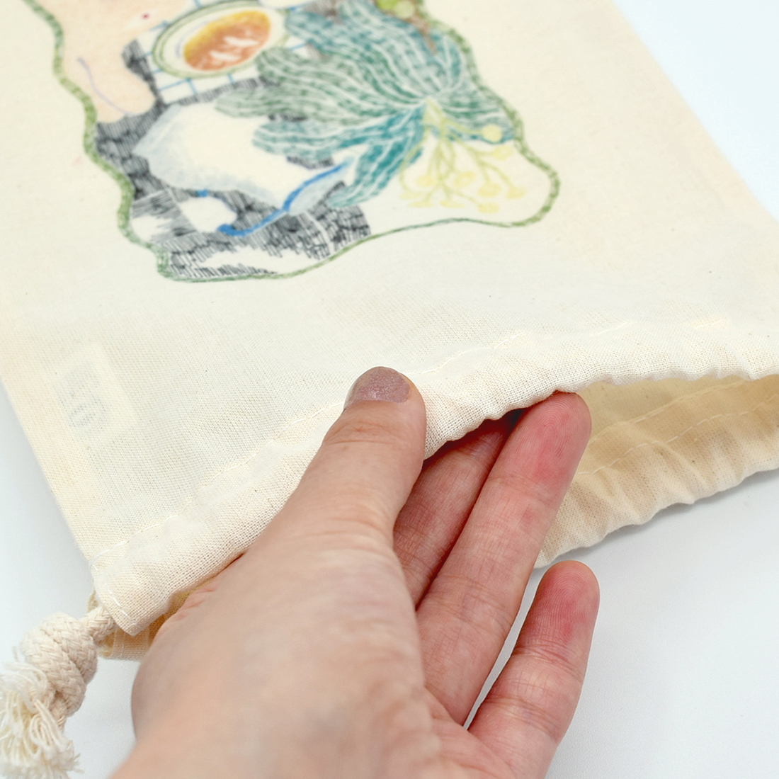 巾着バッグ「朝ごはん」