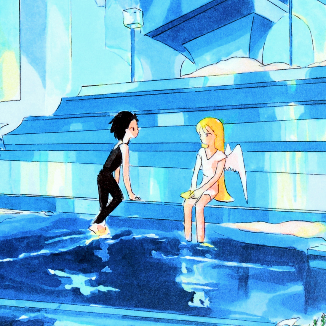 イラストカード「深いところに置いてきた（船着場跡）」