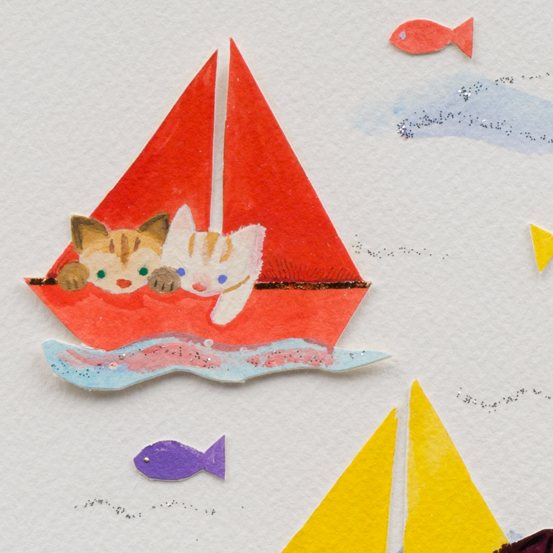 作品「おりがみのヨット」