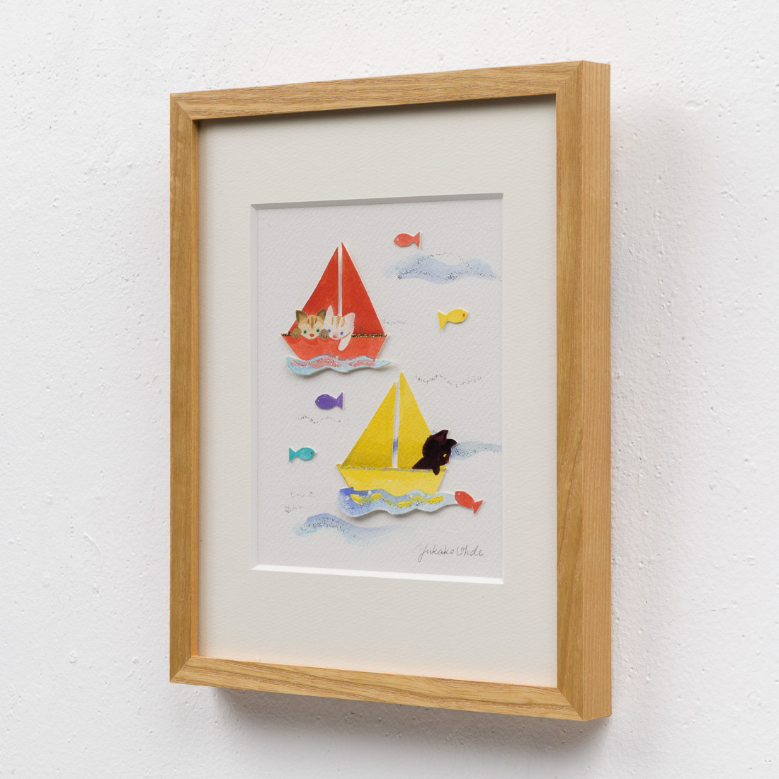 作品「おりがみのヨット」