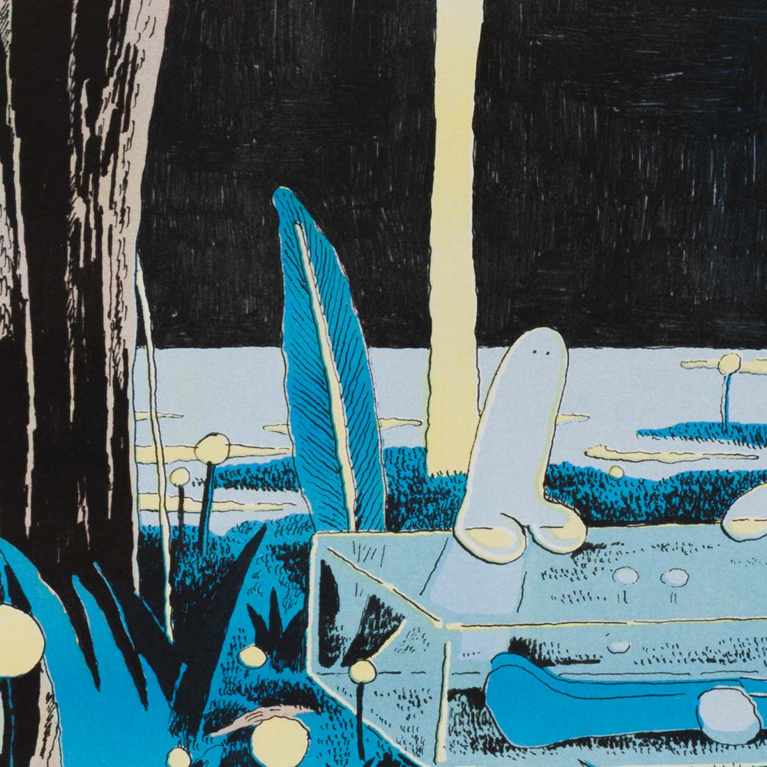 リソグラフ作品「儀式〈埋葬〉」