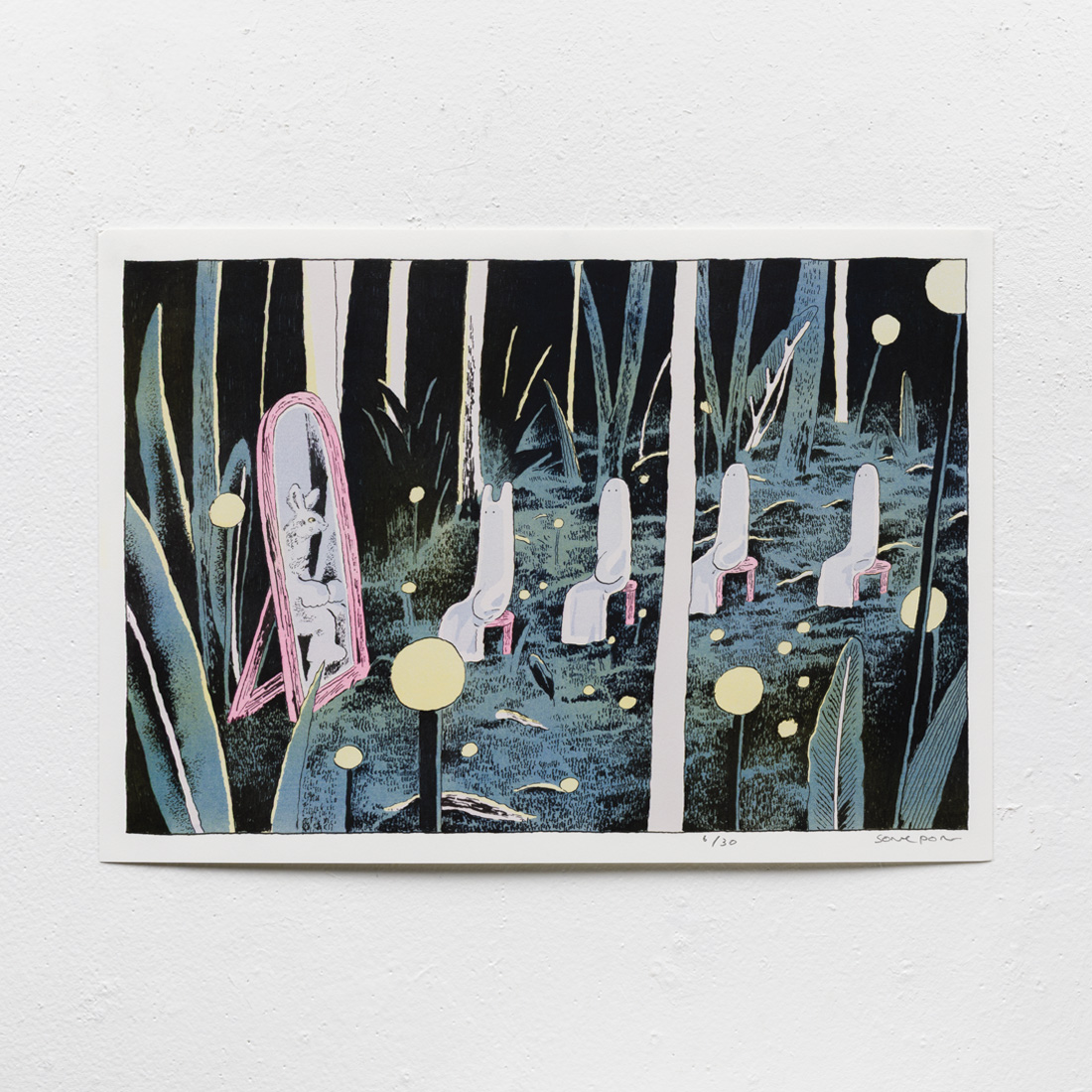 リソグラフ作品「儀式〈輪廻〉」